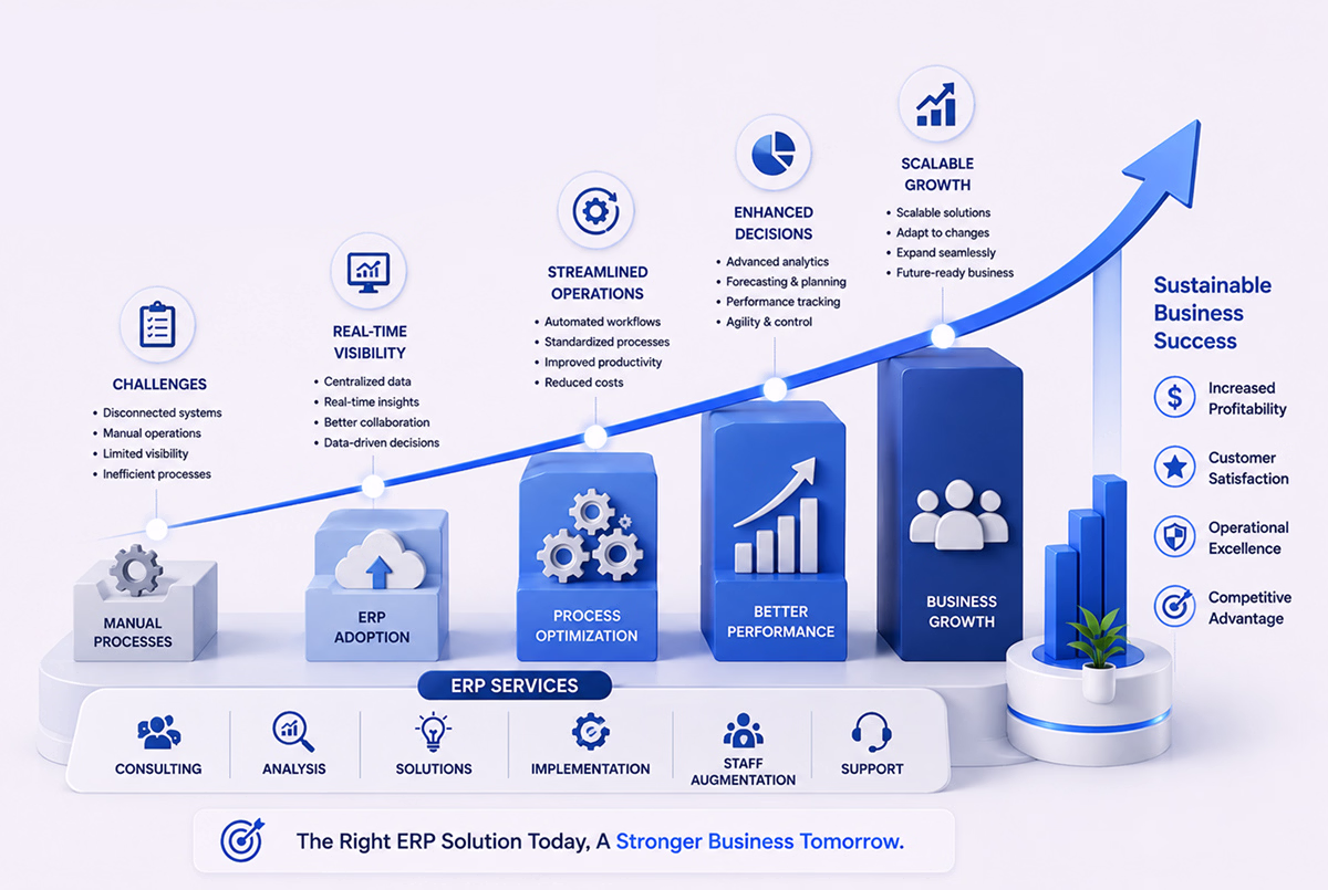Visteria ERP Business Growth Framework — Challenges to Sustainable Business Success