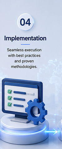 Step 4: Implementation — Seamless execution with best practices and proven methodologies.